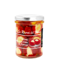 Poivrons rouge farcis à la crème de fromage