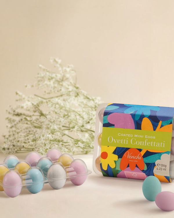 Boîte d'œufs dragéifiés en chocolat