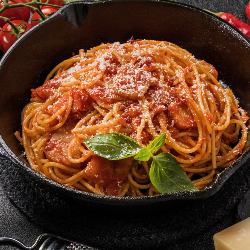 Les pâtes All amatriciana Les pâtes All amatriciana